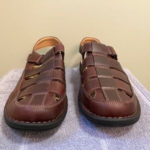 Johnston & Murphy Brown Leather Sandals - Size 13 M - NIB